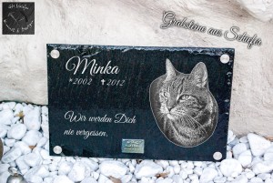 Minka Katzen-Tiergedenkstein-Tiergrabstein