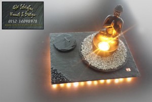 Buddha Teelicht und Räucherstäbchenhalter