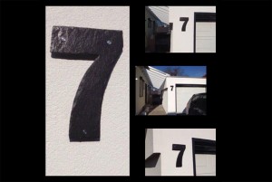 Hausnummern aus Naturschiefer