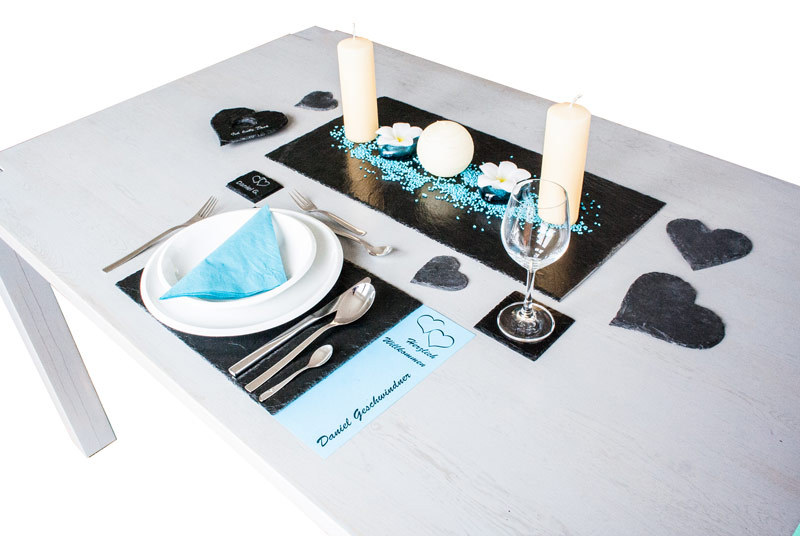 Edles Tischset, Platzset für zu Hause, für Feiern wie Hochzeiten oder als Geschenk