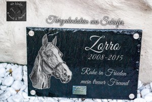 Tiergrabstin, Tiergedenkstein für ein Pferd namens Zorro